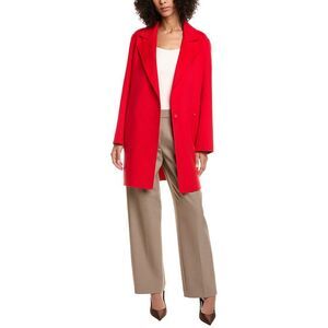 Theory Womens  Wool & Cashmere-Blend Boy Coat, Red